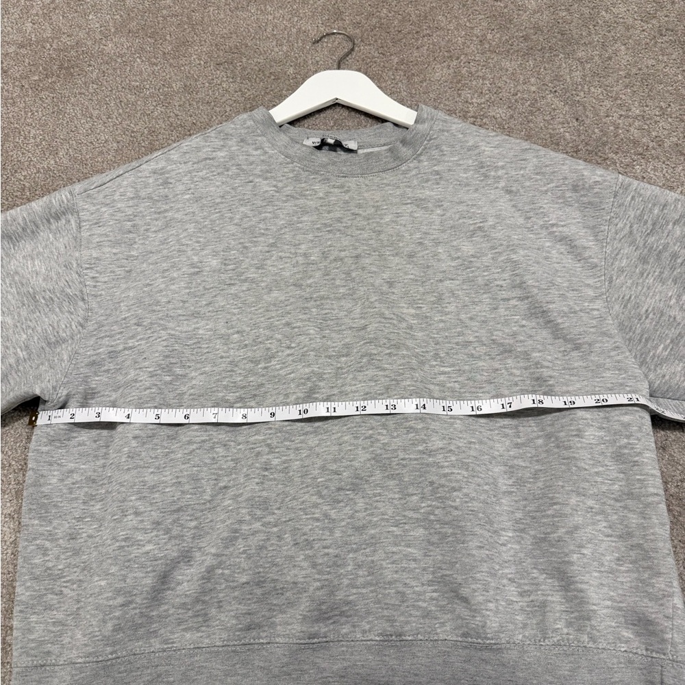 Revolve WeWoreWhat Grey Crewneck Sweatshirt | Minimalist Pullover - Picture 4 of 5